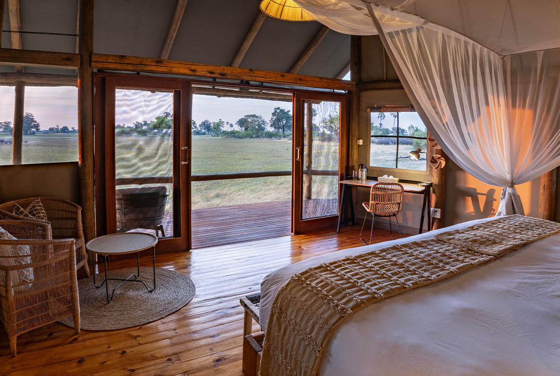 Mokolwane en Delta Okavango