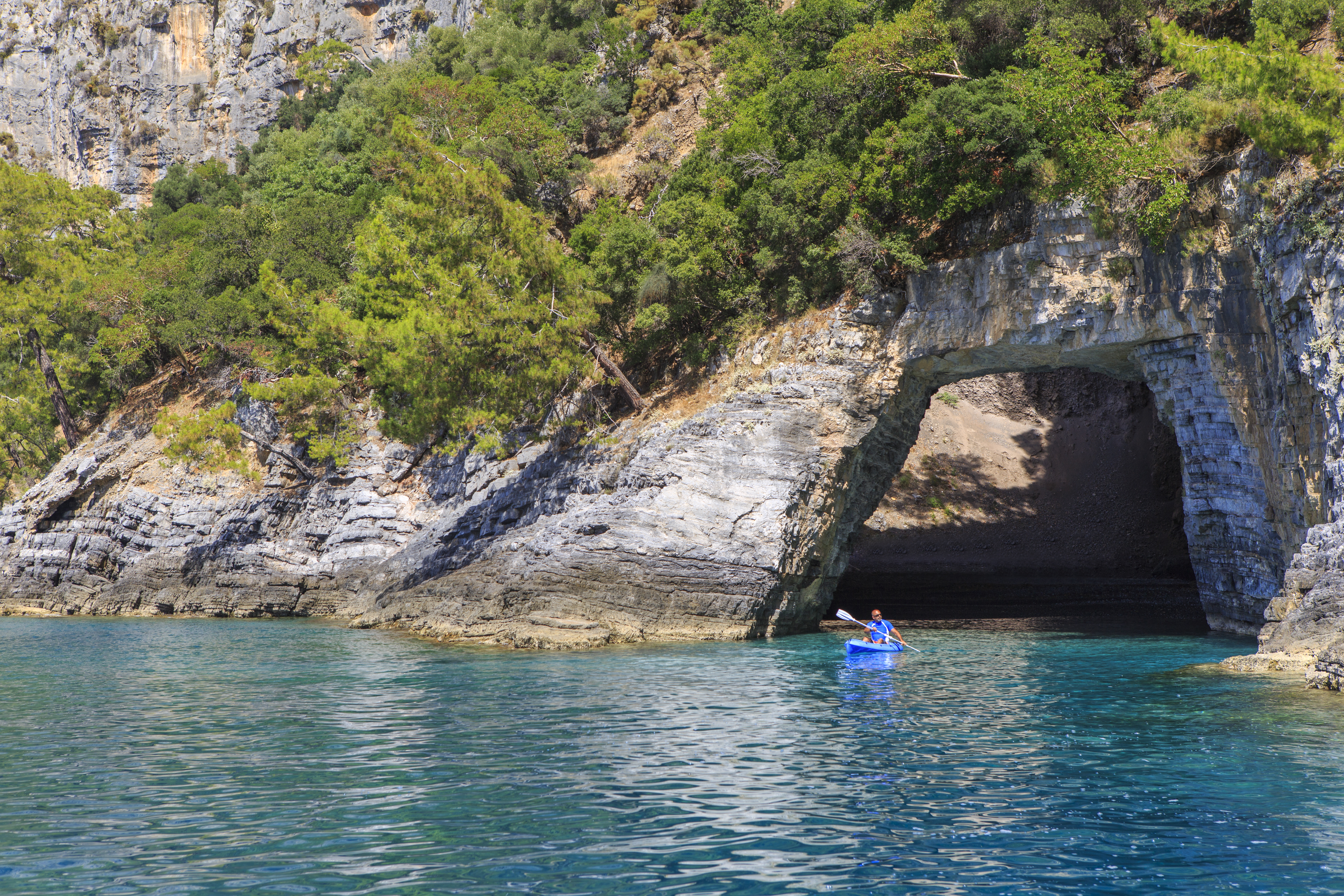 Gokce gemile hidden coastal arch kayak