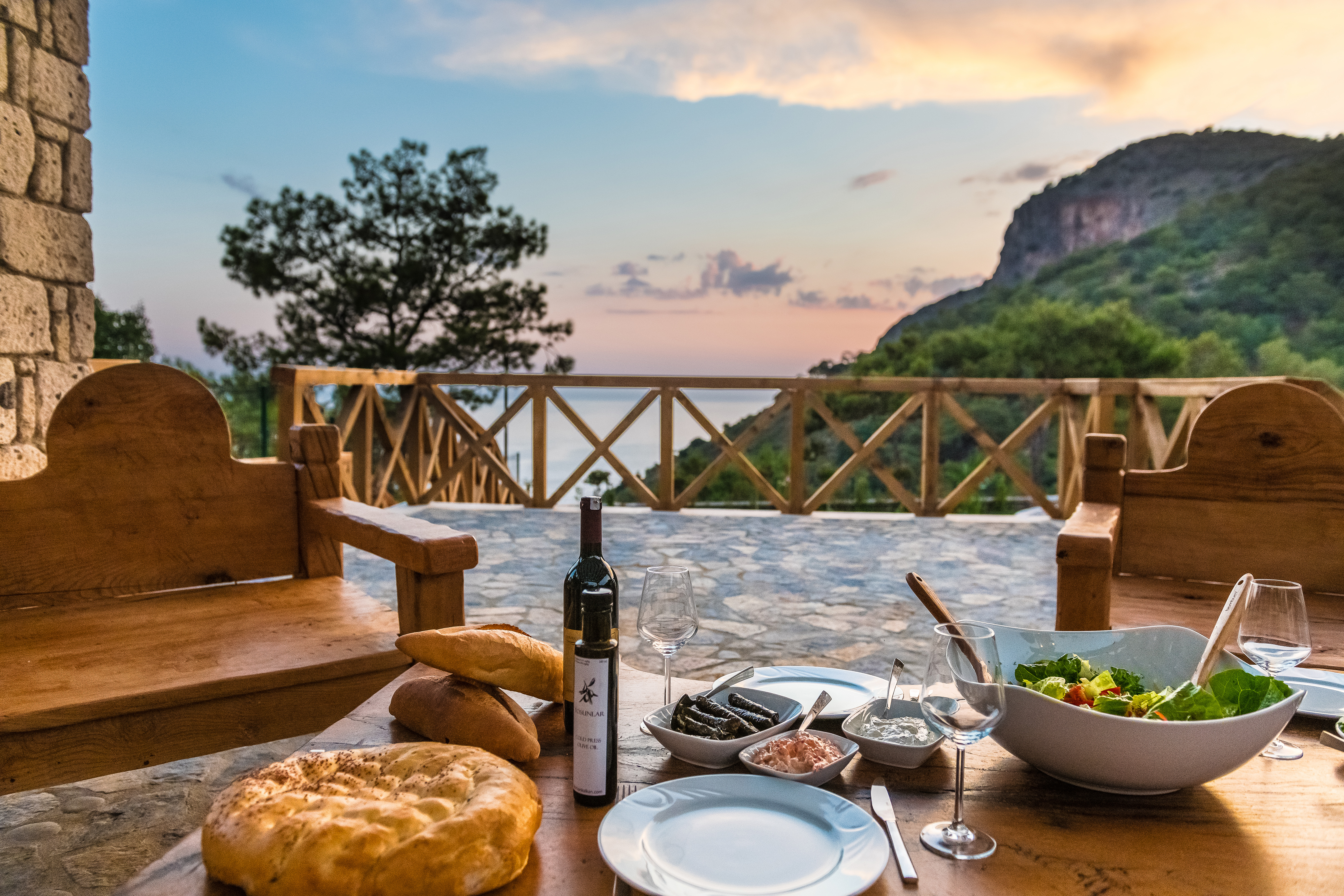 Gokce gemile private chef sunset terrace dining