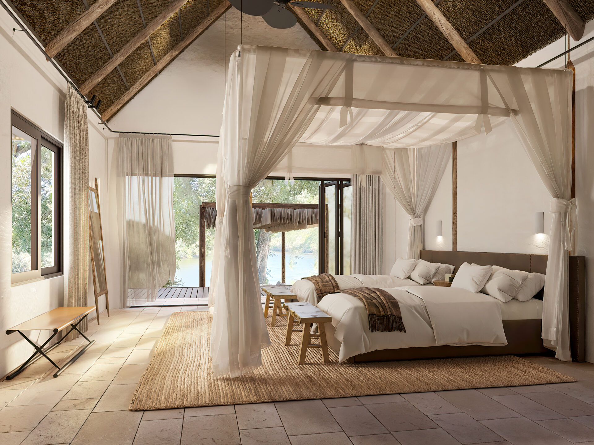 Lolelunga lodge family villa bedroom twin
