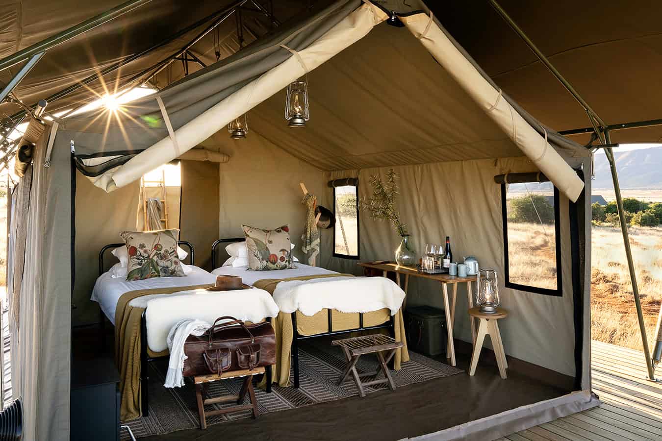 Samara karoo plains camp guest tent bedroom twin maike mcneill low res featured size